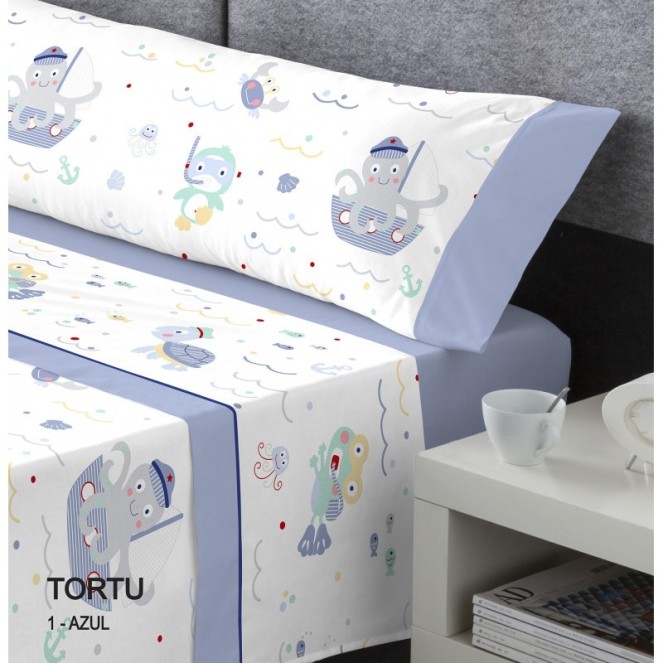 juego de sábanas tortu para cama de 90 de catotex