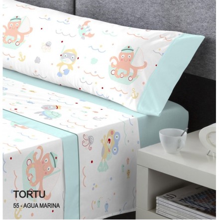 juego de sábanas Tortu para cama de 105 de catotex