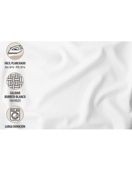 juego de sábanas  1528 para cama de 135 de burrito blanco