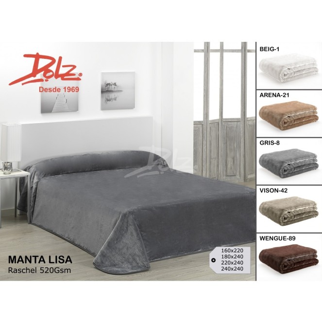 manta lisa para cama de 135 de dolz