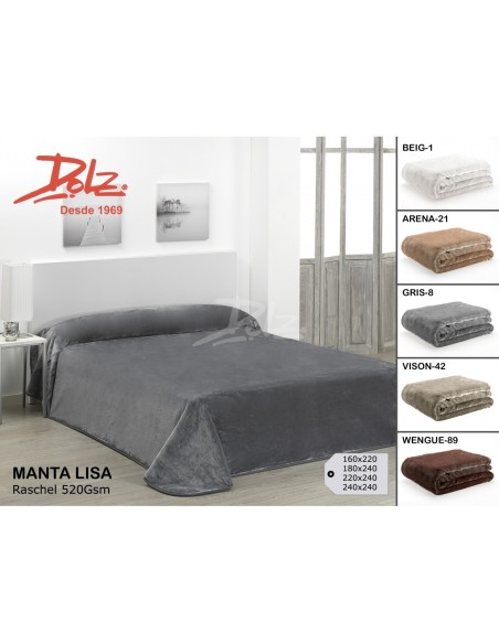 manta lisa para cama de 135 de dolz