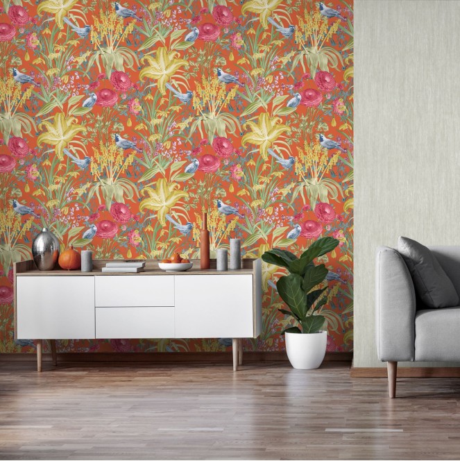 PAPEL PINTADO MANZANA ROJA MOOREA 26732 HOHENBERGER