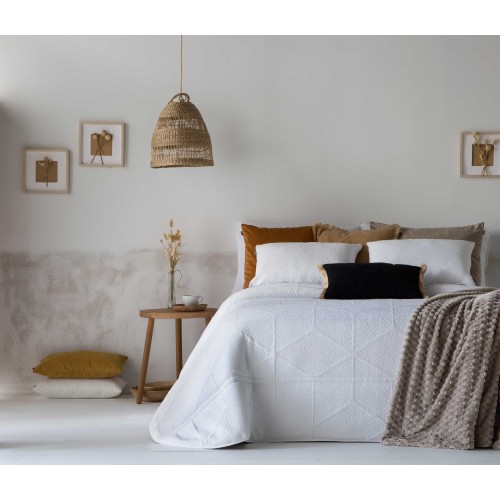 EDREDON. JACQUARD PRUNA 150 - BLANCO