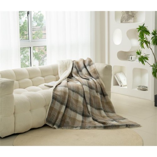 PLAID.DILENA 130*170 - BEIGE