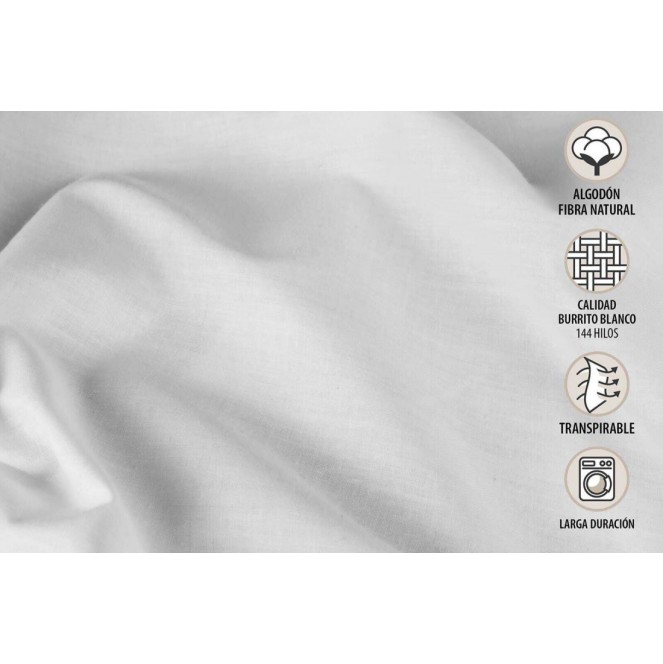 juego de sábanas 4626 para cama de 180 de burrito blanco