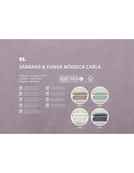 funda nórdica carla para cama de 150/160 de wiss home