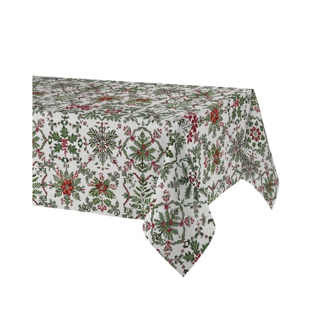 mantel navideño antimanchas Nieve 8277 de 150 x 200 de Atenas