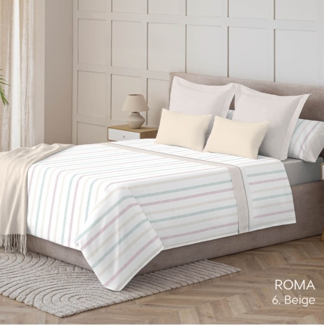 juego de sabanas roma para cama de 105 de catotex