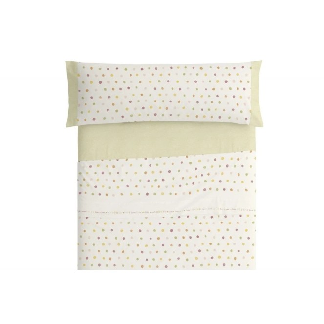 juego de sábanas 7182 para cama de 105 de burrito blanco