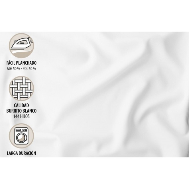 JUEGO DE SÁBANAS D1550 PARA CAMA DE 135 DE BURRRITO BLANCO