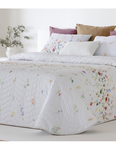 colcha estampada quito de sandeco para cama de 150