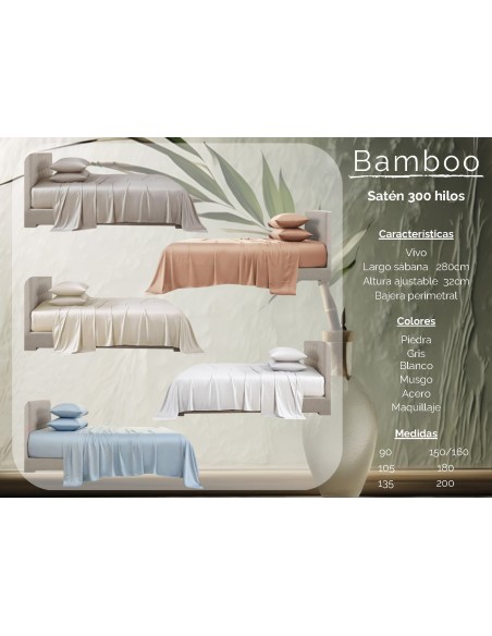 juego de cama Bamboo para cama de 105 de wiss