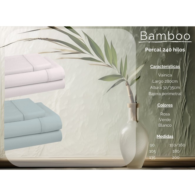 juego cama bamboo percal para cama de 180 de wiss