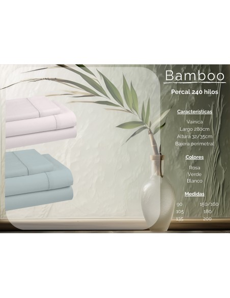 juego cama bamboo percal para cama de 180 de wiss