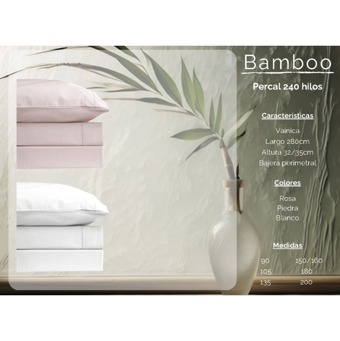 juego cama bamboo percal para cama de 180 de wiss