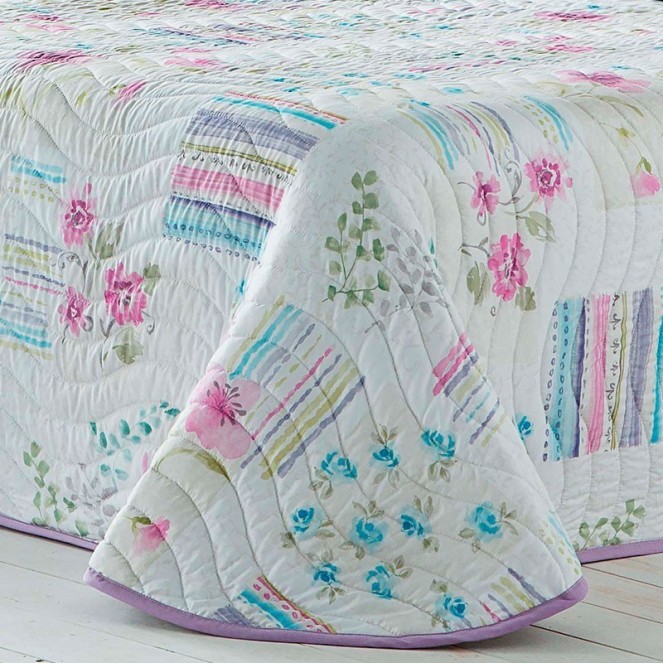 colcha estampada dulce para cama de 135 de sandeco