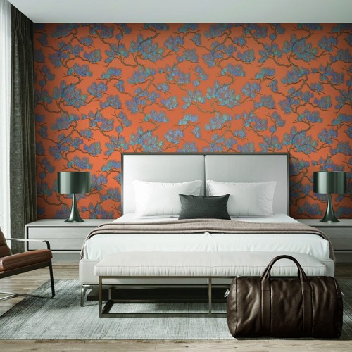 REF. WF121016  SERIE  WALL FABRIC - NARANJA