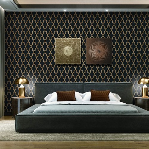 REF. WF121025  SERIE  WALL FABRIC - NEGRO