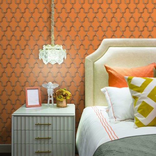 REF. WF121026  SERIE  WALL FABRIC - NARANJA