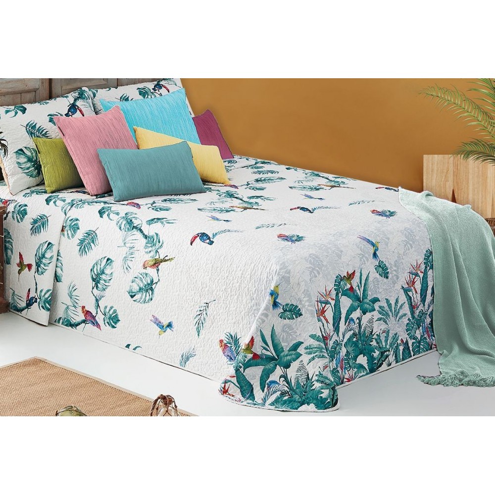 colcha bouti neo tropic para cama de 135 de manterol