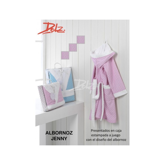 albornoz infantil jenny para talla de 2/4 años