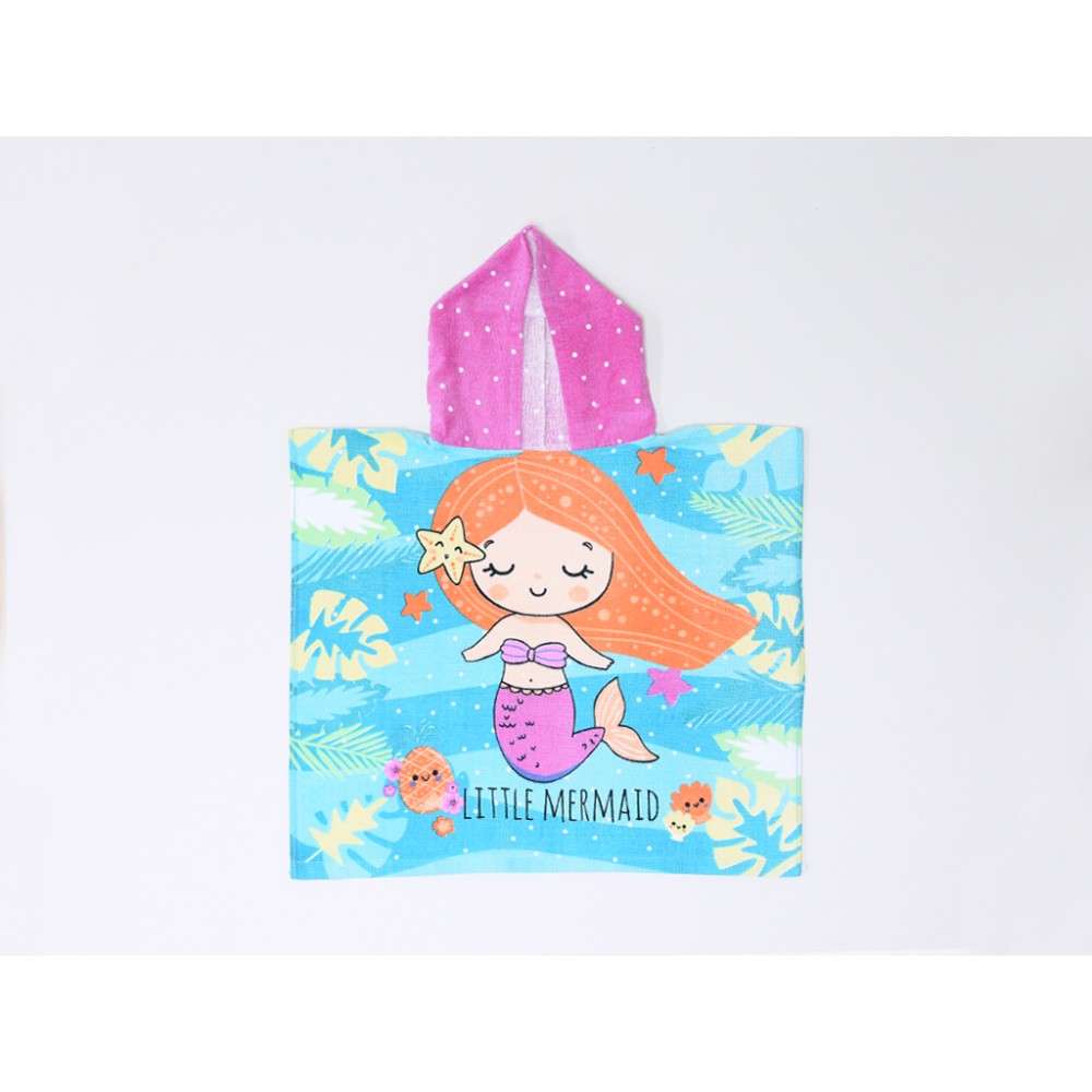 Toalla Poncho unicornio para niños ideal para pileta, playa, Baño