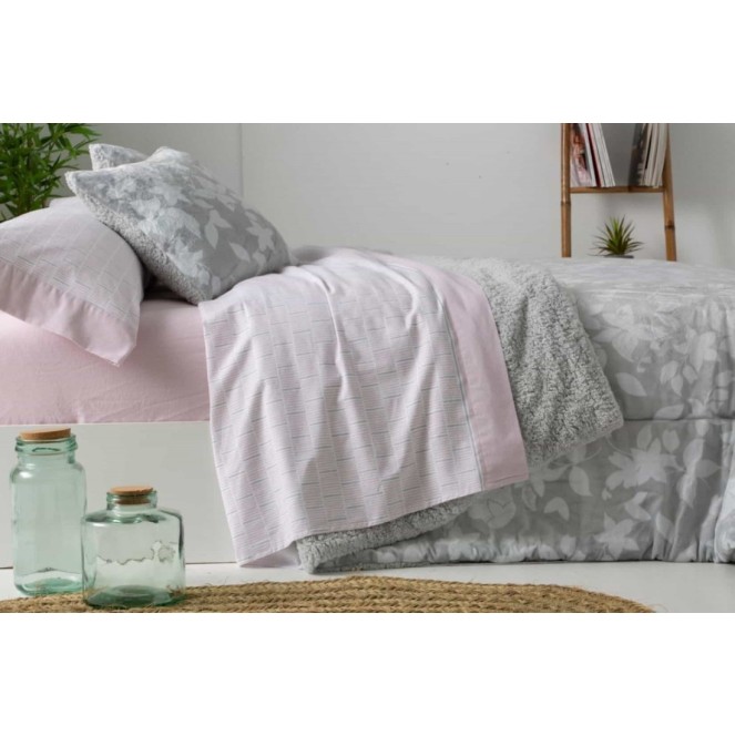 juego de cama de franela para cama de  105 de burrito blanco