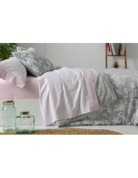 juego de cama de franela para cama de 150 de burrito blanco