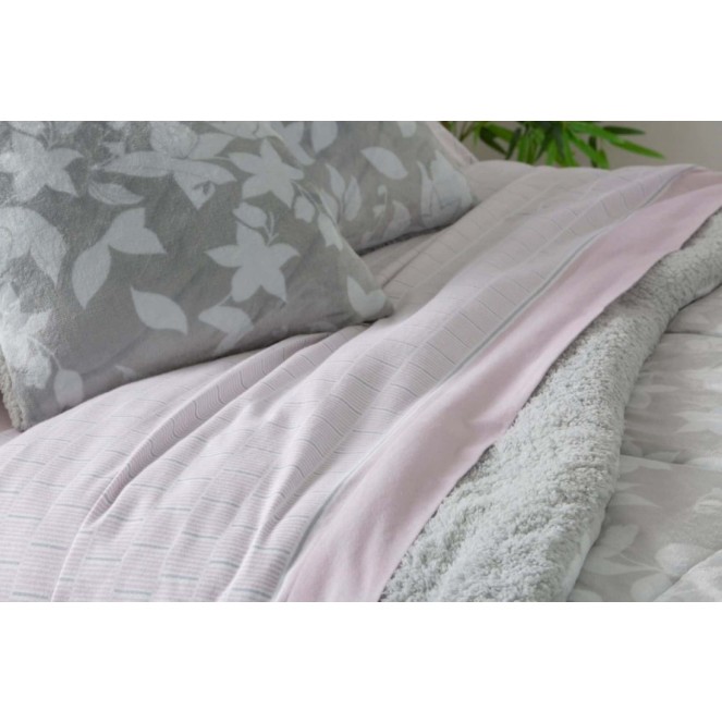 juego de cama de franela para cama de 150 de burrito blanco