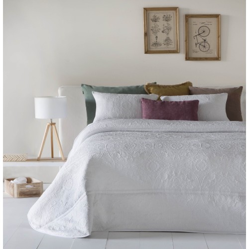EDREDON JACQUARD PLANES  180 - BLANCO