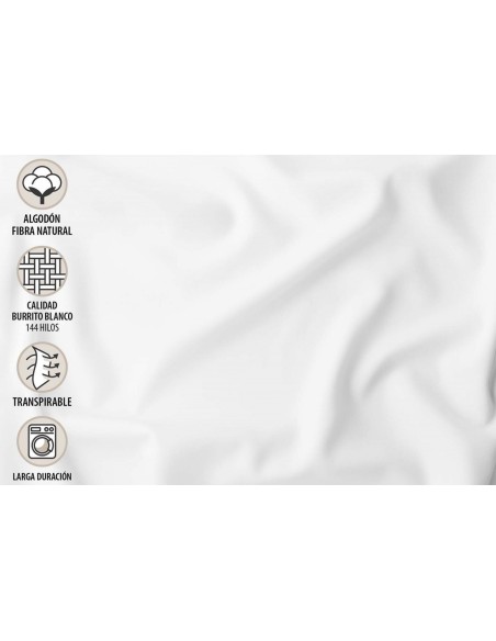 juego de  sábanas 616 de algodón para cama de  135 de burrito blanco